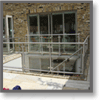 stainless steel and glass balustrade