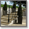 grey powder coated planters